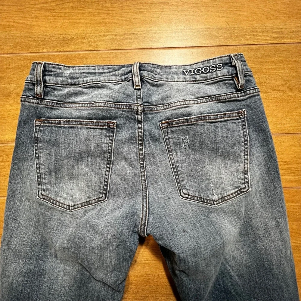 Vigoss Keith 320 Skinny Jeans Medium‎ Wash Distressed Mens Size 32x32